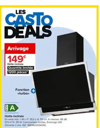 Castorama Hotte Inclinée offre