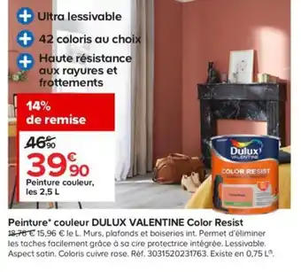 Castorama Peinture Couleur Dulux Valentine Color Resist offre