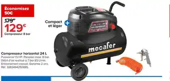 Castorama Compresseur Horizontal 24L offre