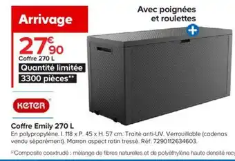 Castorama Coffre Emily 270L offre