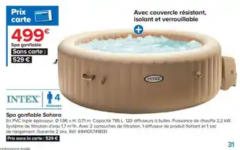 Castorama Intex Spa Gonflable Sahara offre