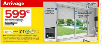 Castorama Baie Coulissante Avec Volet Roulant électrique Intégré offre