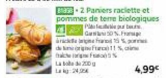 Thiriet 2 Paniers Raclette Et Pommes de Terre Biologiques offre