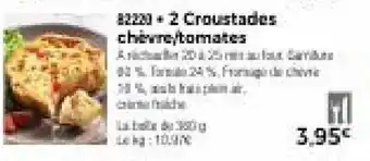 Thiriet 2 Croustades Chèvre/Tomates offre