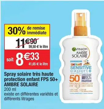 Migros Spray solaire très haute protection enfant offre