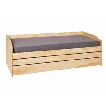 BUT Lit gigogne avec tiroir 90x200 cm lotar en bois massif naturel offre
