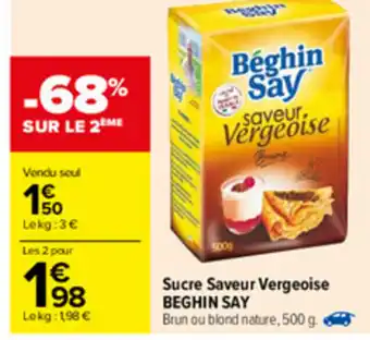 Sucre Saveur Vergeoise Beghin Say