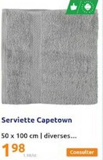 Action Serviette capetown offre