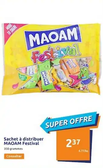 Action Sachet à distribuer maoam festival offre