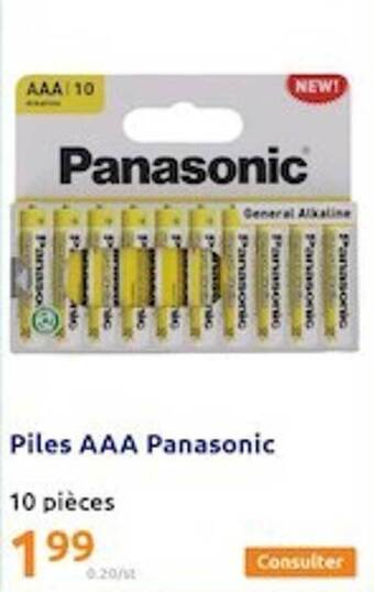 Action Piles aaa panasonic offre