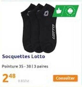 Action Socquettes lotto offre
