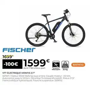 Feu Vert Vtt électrique montis 2.1 fischer offre