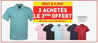 Le polo piqué uni broderie poitrine