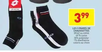 Stokomani Les 3 paires de chaussettes offre