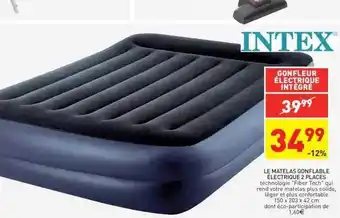 Stokomani Le matelas gonflable électrique 2 places intex offre