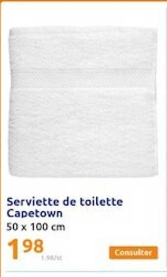 Action Serviette de toilette capetown offre