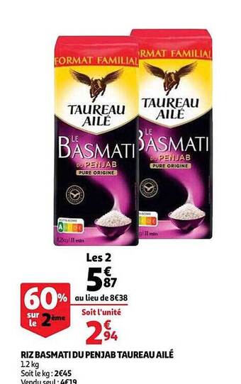 Riz basmati du penjab taureau ailé