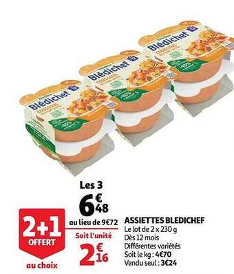 Auchan Assiettes blédichef offre