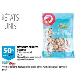 Auchan Pistaches grillées auchan offre