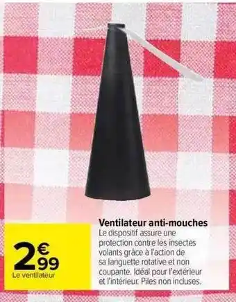 Carrefour Ventilateur anti-mouches offre