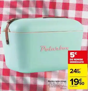 Carrefour Glacière rigide vintage offre
