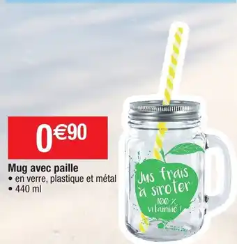 Mug avec paille