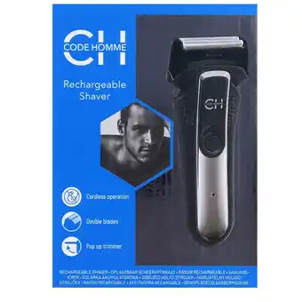 Action rasoir électrique Code Homme offre