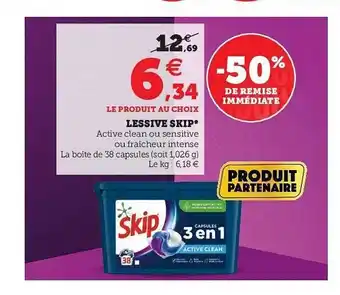 Super U Lessive Skip offre
