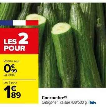 Carrefour Concombre offre