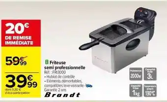 Carrefour Friteuse semi professionnelle brandt offre