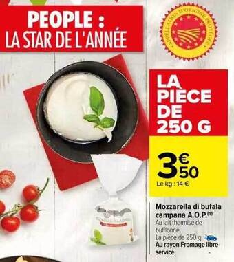 Carrefour Mozzarella di bufala campana a.o.p offre