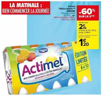 Carrefour Actimel offre