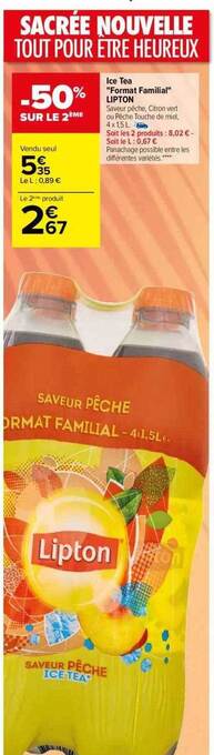 Carrefour Lipton ice tea offre
