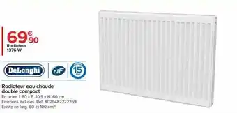 Castorama Delonghi radiateur eau chaude double compact offre