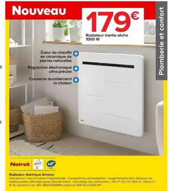 Castorama Noirot radiateur électrique amaroc offre