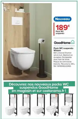 Castorama Goodhome pack wc suspendu winam offre