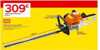 Castorama Stihl taille-haies thermique hs45 offre