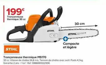 Castorama Stihl tronçonneuse thermique ms170 offre