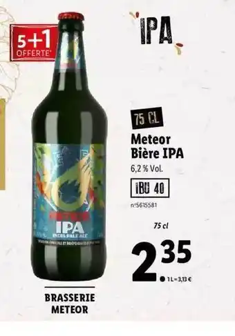 Lidl Meteor bière ipa offre