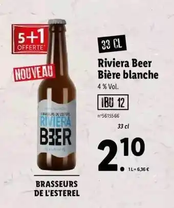 Lidl Riviera beer bière blanche offre