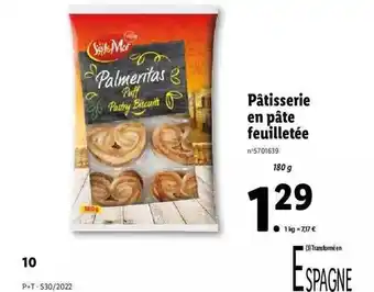 Lidl Pâtisserie en pâte feuilletée offre