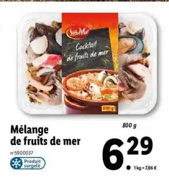 Lidl Mélange de fruits de mer offre