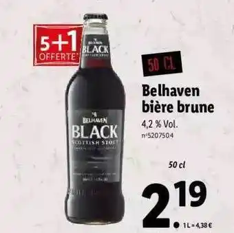 Lidl Belhaven bière brune offre