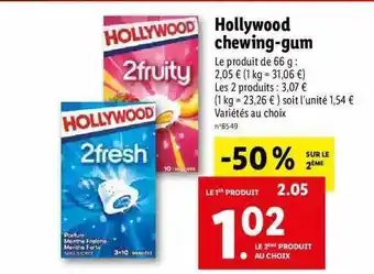 Lidl Hollywood chewing-gum offre