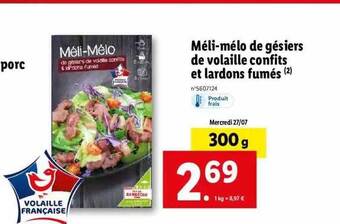 Lidl Méli-mélo de gésiers de volaille confits et lardons fumés offre