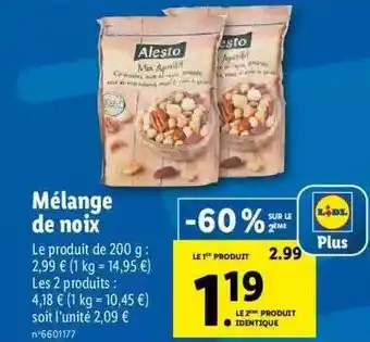 Lidl Mélange de noix offre
