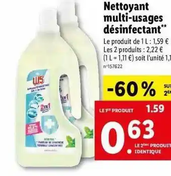 Lidl Nettoyant multi-usages désinfectant offre
