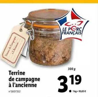 Lidl Terrine de campagne à l'ancienne offre
