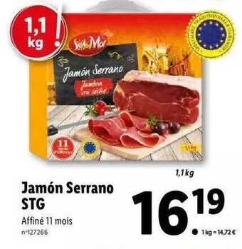 Lidl Sol mar jamón serrano stg offre