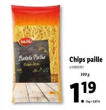 Lidl Sol mar chips paille offre